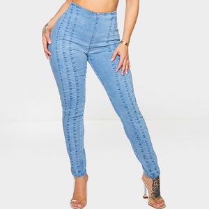 PrettyLittleThing Vintage Wash Seam Detail Jeans